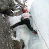 Carly Imai-Compton  - Ice Climb in Bancroft on Eagles Nest